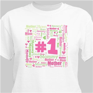 1 Mom Word-Art T-Shirt