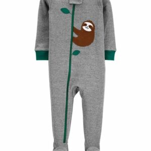 1-Piece Sloth 100% Snug Fit Cotton Footie PJs