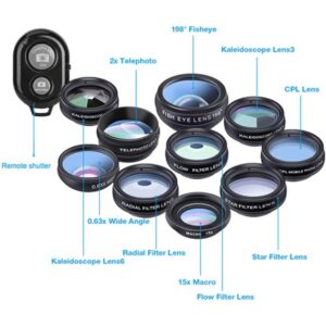 10-in-1 Smartphone Lens Kit W/ Remote