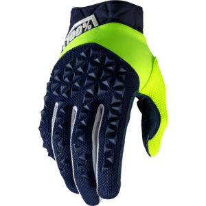 100% Airmatic Gloves - Navy-Fluo Yellow