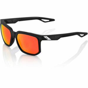 100% Centric Sunglasses - Crystral Black - HD Red Mirror