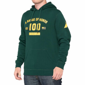 100% Tribute Hooded Pullover Sweatshirt - XL - Dark Green