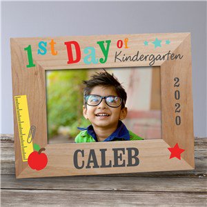 1st Day of School Wood Personalized Frame