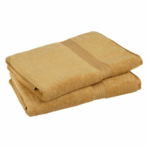 2-Piece Bath Sheet Set, 100% Premium Long-Staple Combed Cotton, Gold