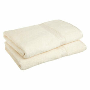 2-Piece Bath Sheet Set, 100% Premium Long-Staple Combed Cotton, Ivory