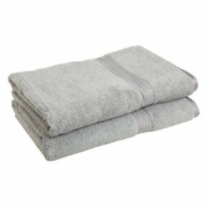 2-Piece Bath Sheet Set, 100% Premium Long-Staple Combed Cotton, Silver