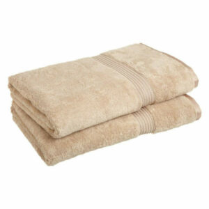 2-Piece Bath Sheet Set, 100% Premium Long-Staple Combed Cotton, Taupe