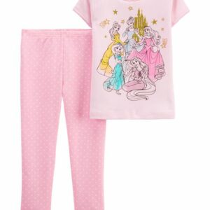 2-Piece Disney Princess 100% Snug Fit Cotton PJs