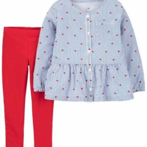 2-Piece Heart Top & Legging Set