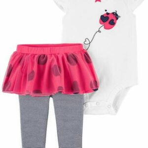 2-Piece Ladybug Bodysuit & Tutu Pant Set