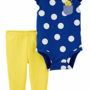 2-Piece Polka Dolka Bodysuit Pant Set