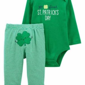 2-Piece St. Patrick's Day Bodysuit Pant Set