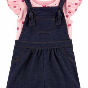 2-Piece Strawberry Bodysuit & Skirtall Set