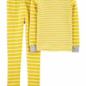 2-Piece Striped Snug Fit Cotton PJs