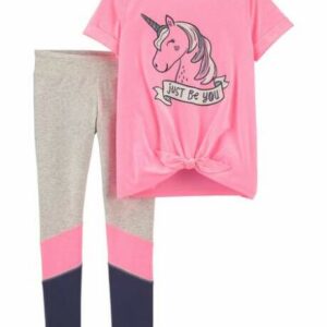 2-Piece Unicorn Jersey Tee & Legging Set