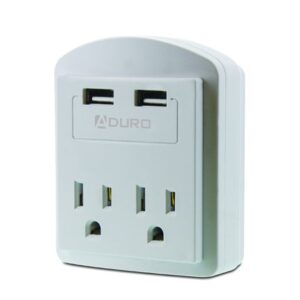 2-pack Mini Surge Protector W/ 2 Outlets & 2 Usb Ports