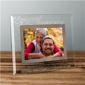 25th Anniversary Glass Picture Frame