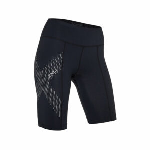 2XU Women's Mid-Rise Compression Shorts - XL - Black-Dotted Reflective Logo