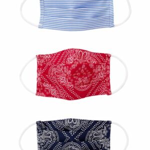 3-Pack Bandana Print Face Masks