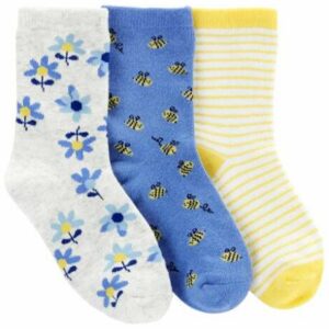 3-Pack Floral Crew Socks