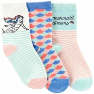 3-Pack Mermaid Crew Socks