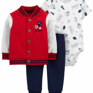 3-Piece Varsity Little Jacket Set