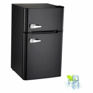 3.2 Cu Ft Compact Freezer Mini Refrigerator-2 Door Handle, Black