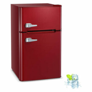 3.2 Cu Ft Compact Freezer Mini Refrigerator-2 Door Handle, Red