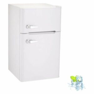 3.2 Cu Ft Compact Freezer Mini Refrigerator-2 Door Handle, White