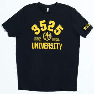3525 Brand Mens 3525 Brand University T-Shirt - Mens Black/Gold Size XXL