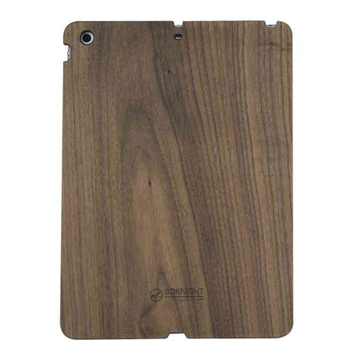 3D Knight Real Wood Protector Case for Apple iPad Air (Walnut Wood with Black Polycarbonate)