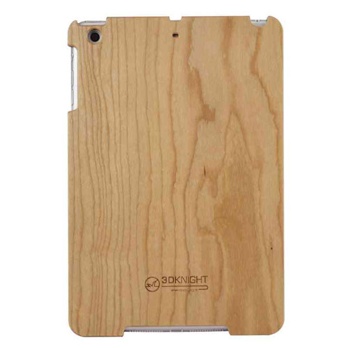 3D Knight Real Wood Protector Case for Apple iPad Mini (Maple Wood/Mix Wood with Black Polycarbonate)