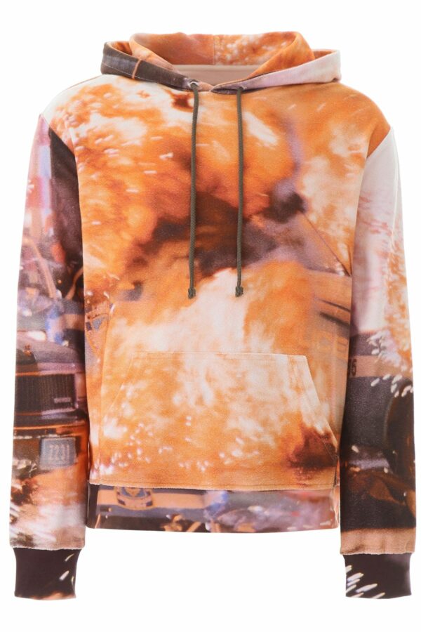 424 EXPLOSION HOODIE S Orange, Pink, Brown Cotton