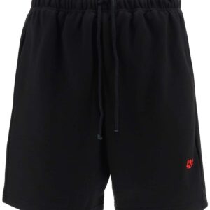 424 SWEATPANTS WITH LOGO EMBROIDERY S Black, Red Cotton