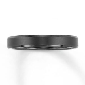 4mm Wedding Band Black Tungsten Carbide