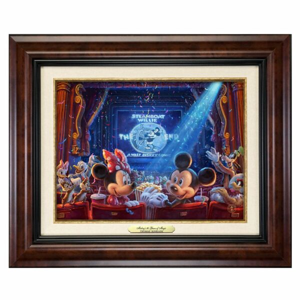 ''90 Years of Mickey'' Framed Canvas Classic by Thomas Kinkade Studios Official shopDisney