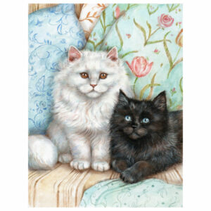 A Black Cat and A White Cat Flag Garden Size CDCO0510GF