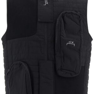 A COLD WALL BIMATERIAL ASYMMETRICAL VEST S Black Technical