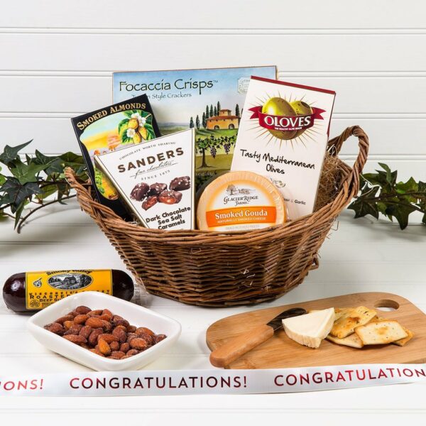 A Day at The Vineyard Congratulations Gift Basket | Gourmet Gift Baskets by GiftBasket.com