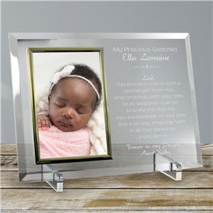 A Godparent's Promise Beveled Glass Picture Frame
