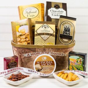 A World of Thanks Birthday Gift Basket | Gourmet Gift Baskets by GiftBasket.com