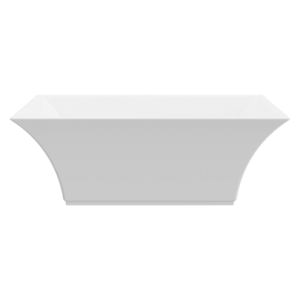 A and E Bath and Shower Abzu-NF 67" Free Standing Acrylic Soaking Tub with Center Drain Drain Assembly and Overflow White Tub Soaking Freestanding