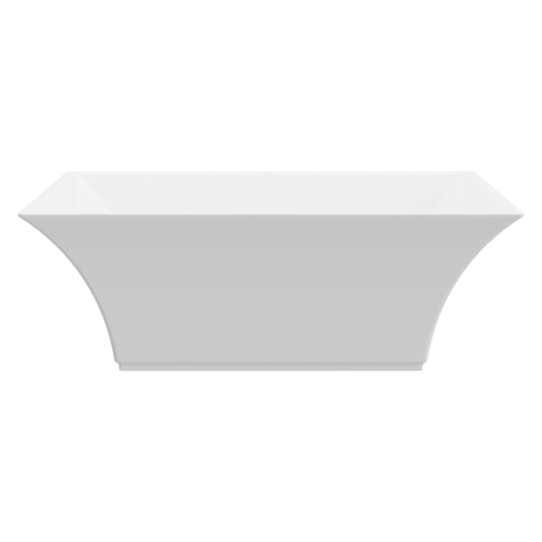 A and E Bath and Shower Abzu-NF 67" Free Standing Acrylic Soaking Tub with Center Drain Drain Assembly and Overflow White Tub Soaking Freestanding