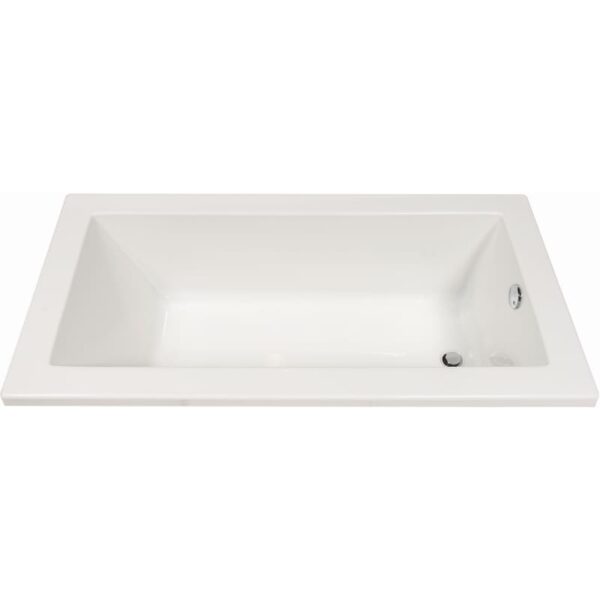 A and E Bath and Shower Allen 60" Drop In Acrylic Soaking Tub with Reversible Drain and Overflow White Tub Soaking Drop-In