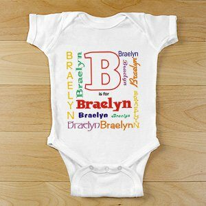 A is For. Personalized Infant Bodysuit