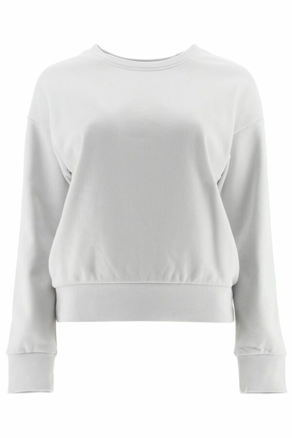 A.P.C. ANNIE SWEATSHIRT WITH MICRO LOGO XS Grey Cotton