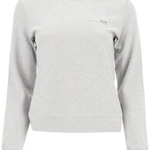 A.P.C. ITEM 001 SWEATSHIRT WITH LOGO XS Grey Cotton