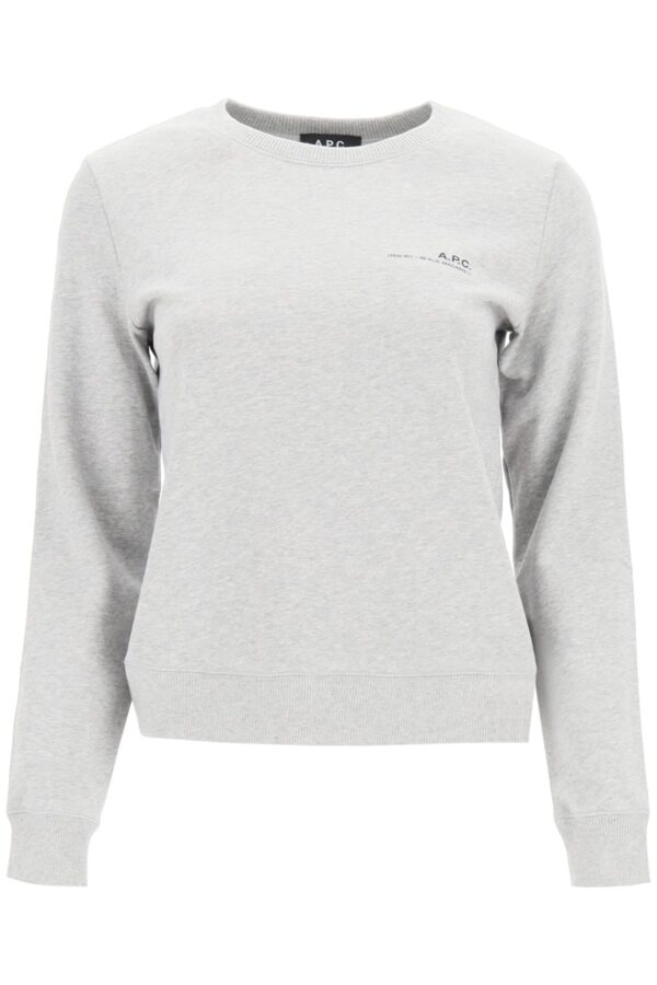 A.P.C. ITEM 001 SWEATSHIRT WITH LOGO XS Grey Cotton