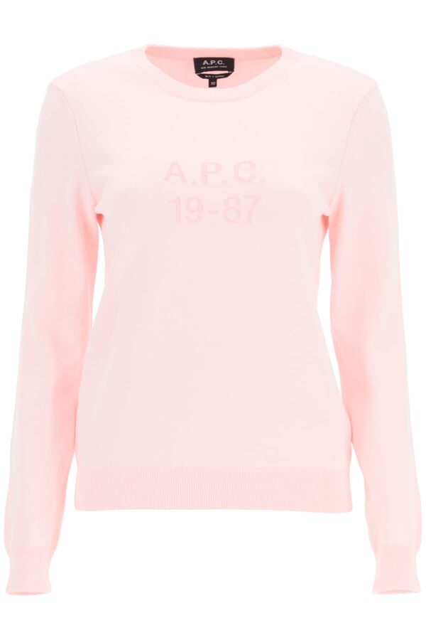 A.P.C. JANICE SWEATER A.P.C. 19-87 XS Pink, White Cotton