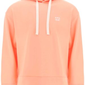 A.P.C. JASON HOODED SWEATSHIRT S Pink Cotton